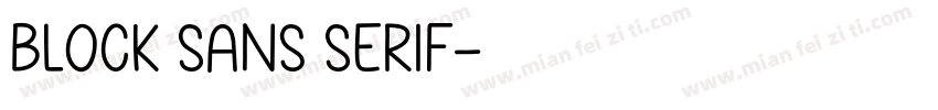 Block Sans Serif字体转换